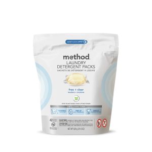 laundry detergent packs - free + clear. 42 ct