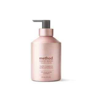 gel hand wash - vanilla + raspberry. 12 fl oz