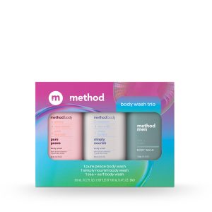 travel-sized body wash trio. 10.2 oz
