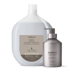 gel hand wash starter set - violet + lavender. 46 fl oz