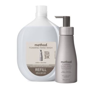 foaming hand wash starter set - violet + lavender. 38 fl oz